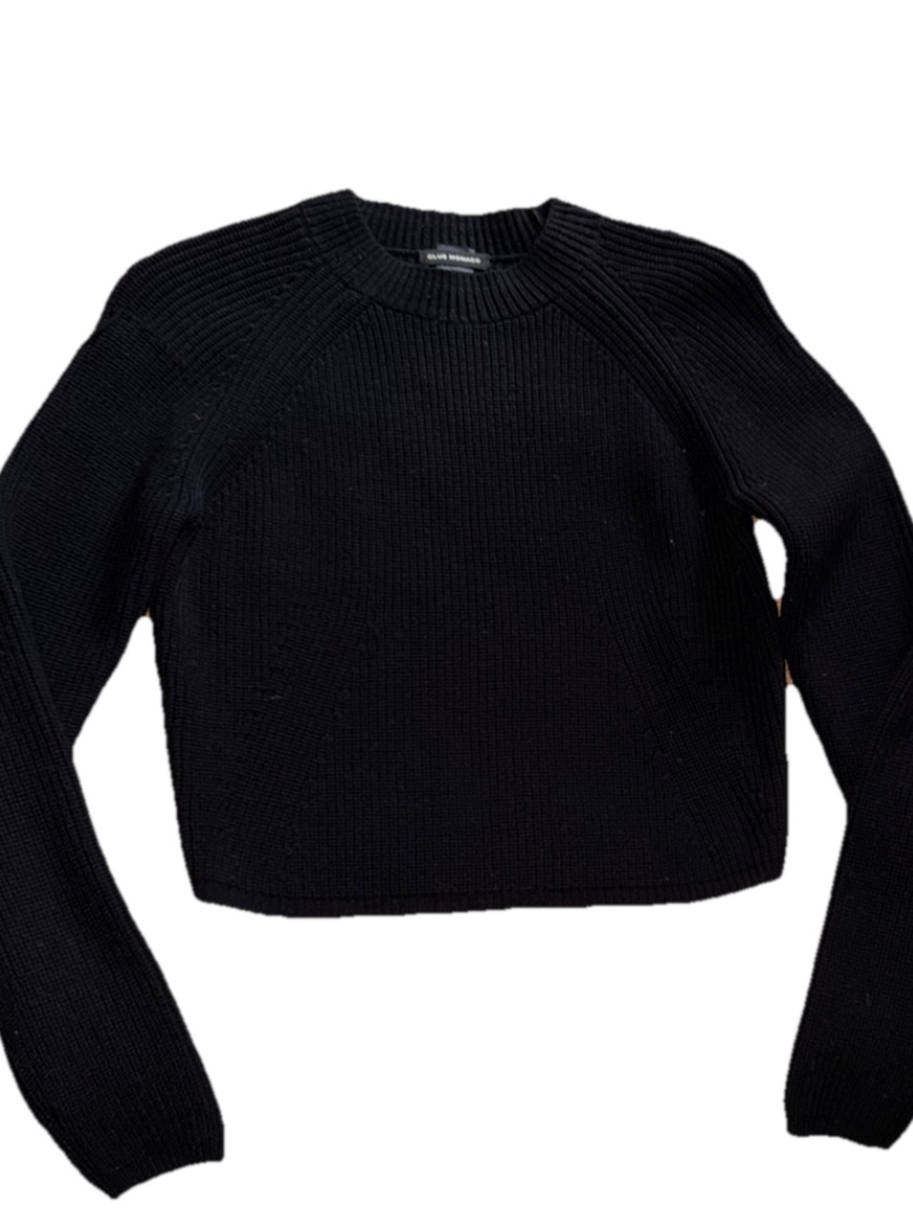 Club Monaco Black Cropped Sweater